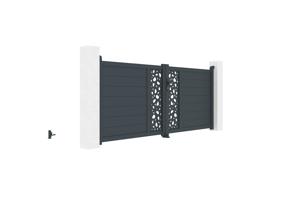 Swing gate 3m SUNNY H.120 grey aluminium 3