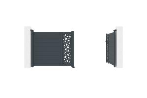 Swing gate 3m SUNNY H.120 grey aluminium 5