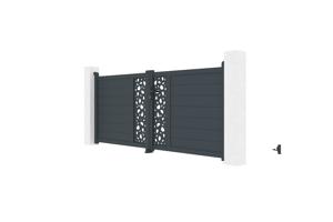 Swing gate 3m SUNNY H.120 grey aluminium 4