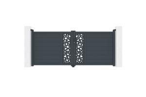 Swing gate 3m SUNNY H.120 grey aluminium main image