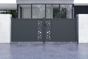 Slaggrind 3,5m SUNNY H.120 grå aluminium 2