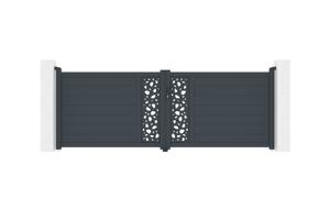 Swing gate 3,5m SUNNY H.120 grey aluminium main image