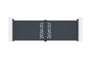 Veramie vārti 4m SUNNY H.120 pelēks alumīnijs main image