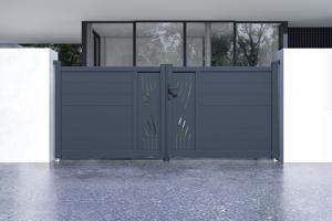 Draaipoort 3m VELETA H.120cm aluminium + motorisering TANKER B700 2