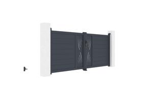 Draaipoort 3m VELETA H.120cm aluminium + motorisering TANKER B700 3