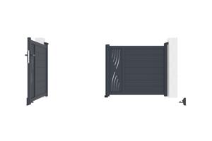 Draaipoort 3m VELETA H.120cm aluminium + motorisering TANKER B700 10