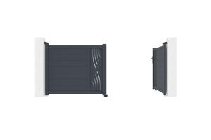 Draaipoort 3m VELETA H.120cm aluminium + motorisering TANKER B700 5