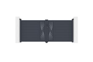 Swing gate 3m VELETA H.120 grey aluminium main image