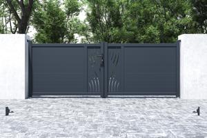 Nihajna vrata 3,5m VELETA H.120 siva aluminij 6