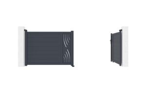 Nihajna vrata 3,5m VELETA H.120 siva aluminij 5
