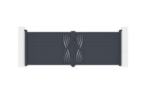 Swing gate 3,5m VELETA H.120 grey aluminium main image