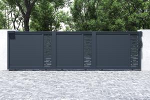 Cancello scorrevole 5m ARLBERG H.140 alluminio grigio 7