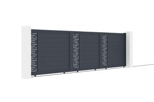 Cancello scorrevole 5m ARLBERG H.140 alluminio grigio 3