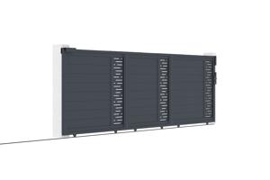 Cancello scorrevole 5m ARLBERG H.140 alluminio grigio 9