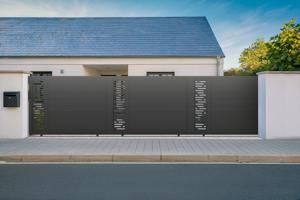Puerta corredera exterior​ 6m ARLBERG Alt.140cm aluminio gris 2