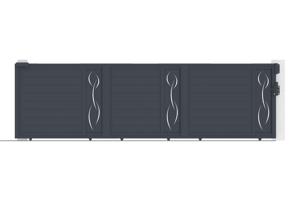 5m LIFE H.140 grijze aluminium schuifpoort 7