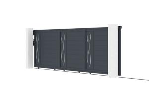 5m LIFE H.140 grijze aluminium schuifpoort 4