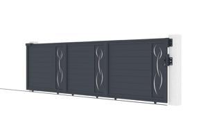 5m LIFE H.140 grijze aluminium schuifpoort 9