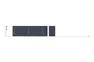 Portail coulissant 6m LIFE H.140cm aluminium gris 5