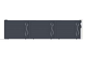 Portail coulissant 6m LIFE H.140cm aluminium gris 7