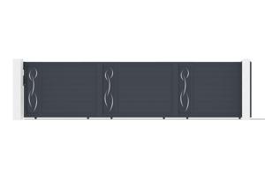 Drsna vrata 6m LIFE H.140 siv aluminij main image