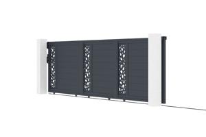 Sliding gate kit 5m SUNNY H.140cm grey aluminium 4