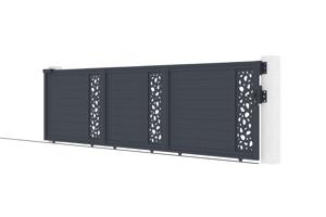 Sliding gate kit 5m SUNNY H.140cm grey aluminium 9