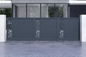 Sliding gate kit 5m SUNNY H.140cm grey aluminium 2