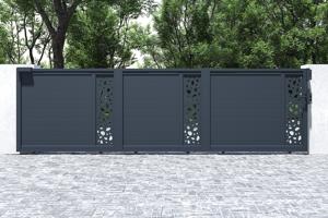 Sliding gate kit 5m SUNNY H.140cm grey aluminium 6