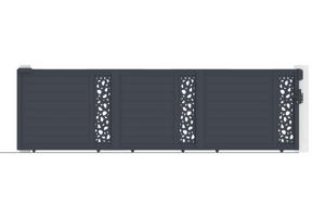 Sliding gate kit 5m SUNNY H.140cm grey aluminium 7