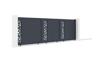 Sliding gate kit 5m SUNNY H.140cm grey aluminium 3