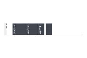 Sliding gate kit 5m SUNNY H.140cm grey aluminium 5