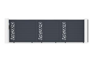 5m SUNNY H.140 sivá hliníková posuvná brána main image