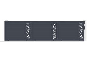 Sliding gate kit 6m SUNNY H.140cm grey aluminium 7
