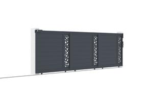 Sliding gate kit 6m SUNNY H.140cm grey aluminium 8