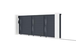 Sliding gate kit 5m VELETA H.140cm grey aluminium 4