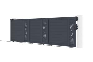 Sliding gate kit 5m VELETA H.140cm grey aluminium 9