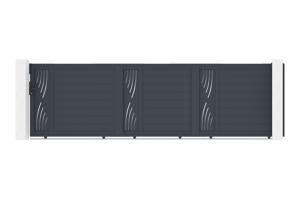 Posuvná brána 5m VELETA H.140 šedý hliník main image