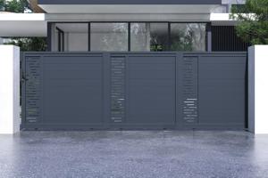 Συρόμενη πόρτα 5m ARLBERG H.160 γκρι αλουμίνιο 2