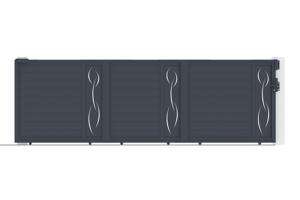 Portail coulissant 5m LIFE H.160cm aluminium gris 7