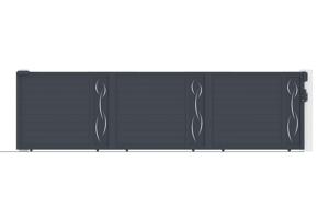 Portail coulissant 6m LIFE H.160cm aluminium gris 7