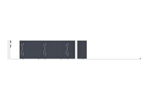 Portail coulissant 6m LIFE H.160cm aluminium gris 5