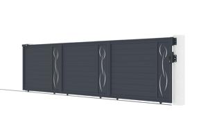 Portail coulissant 6m LIFE H.160cm aluminium gris 9