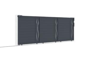 Portail coulissant 6m LIFE H.160cm aluminium gris 8