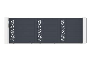 5m SUNNY H.160 sivá hliníková posuvná brána main image