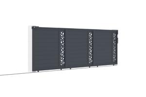 Portail coulissant 6m SUNNY H.160cm aluminium gris 8