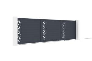 Portail coulissant 6m SUNNY H.160cm aluminium gris 3