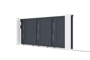 Puerta corredera exterior​ 5m VELETA Alt.160cm aluminio gris 4