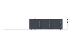 Puerta corredera exterior​ 5m VELETA Alt.160cm aluminio gris 10