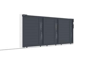 Puerta corredera exterior​ 5m VELETA Alt.160cm aluminio gris 8